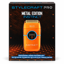 StyleCraft orange foil shaver shown on its Metal Edition Instinct retail box.