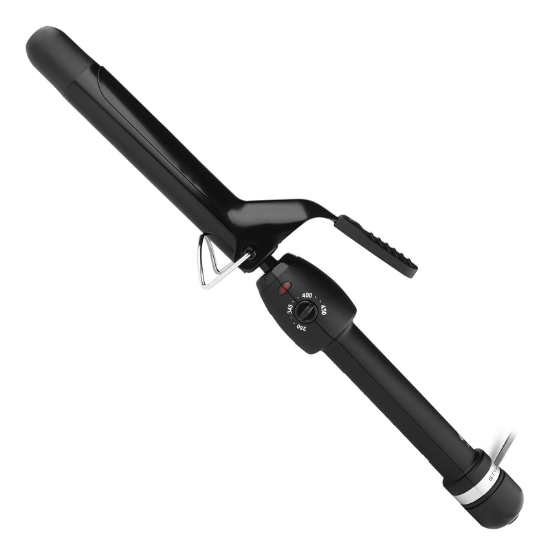 StyleCraft Black Gold Professional Curling Iron w/ Ceramic Barrel