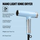 BaBylissPRO Limited Edition Nano Titanium Light Ionic Hair Dryer - Iced Blue (BNTC9200LB) [PRE-ORDER]