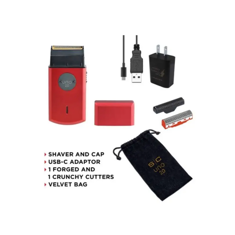 StyleCraft Uno 2.0 USB Rechargeable Single Foil Shaver - Red (SC803R)