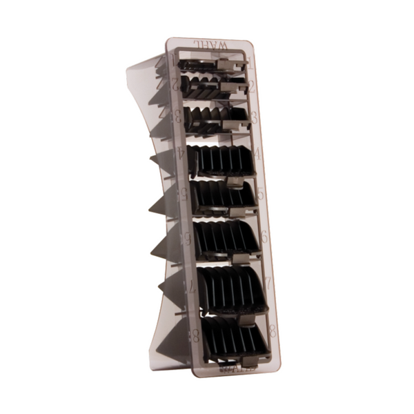 Wahl Professional 1-8 Black Nylon Cutting Guides with Organizer (3170-500) [OPEN BOX]