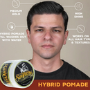 Suavecito High Shine Medium Hold Hybrid Pomade (4oz/113g)