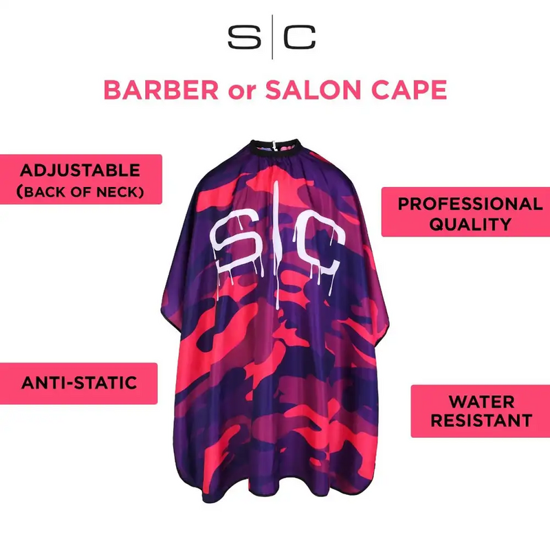 StyleCraft Professional Barber & Stylist Cape - Pink Camo (SC323PK)
