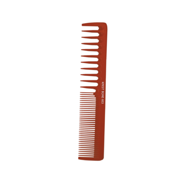 Krest Heat-Resistant 7 1/4" Space-Teeth Finger Waving Bone Comb (BO603)