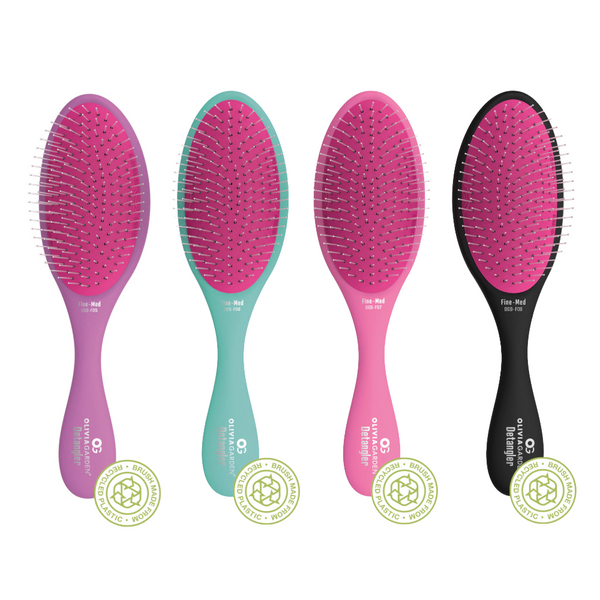 Olivia Garden Recycled OG Detangling Brush Collection for Fine-Medium Hair (OGD-F)