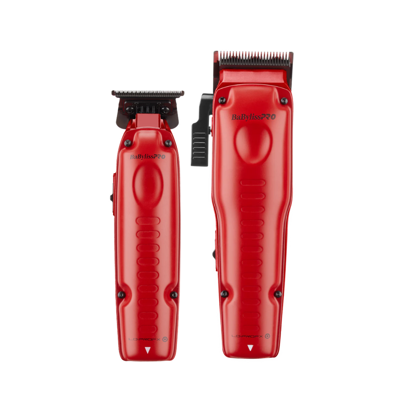 BaBylissPRO FXONE Lo-Pro FX Limited Edition Matte Red Clipper + Trimmer Combo Set (FX729MR + FX829MR)