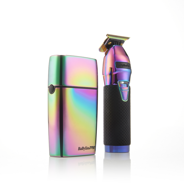 BaBylissPRO LimitedFX Iridescent Trimmer & Double-Foil Shaver Value Set (FXDUOFS2TRB)