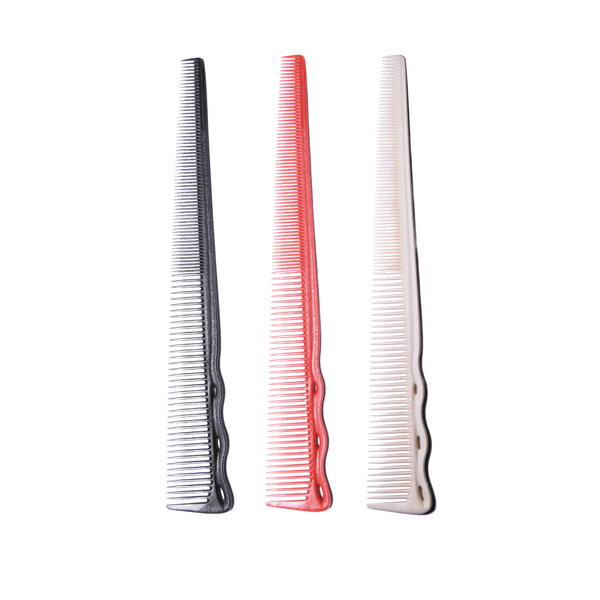 YS Park 254 Short Hair Design Barber Comb w/ Flex Shape Memory - 7.4"