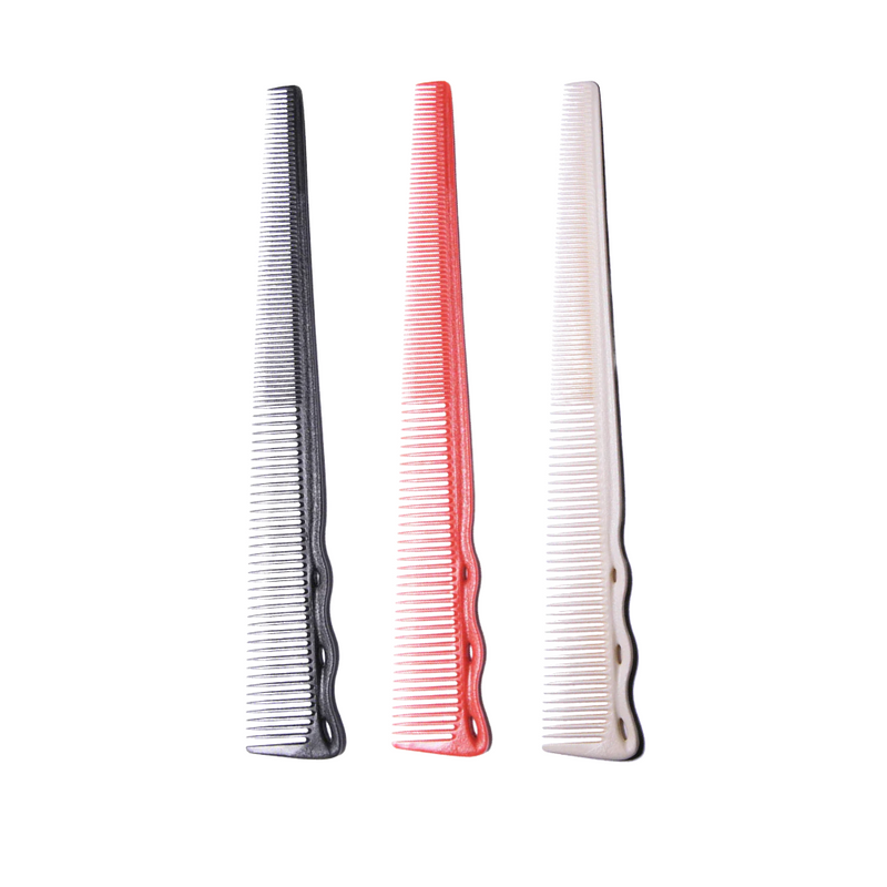 YS Park 254 Short Hair Design Barber Comb w/ Flex Shape Memory - 7.4"