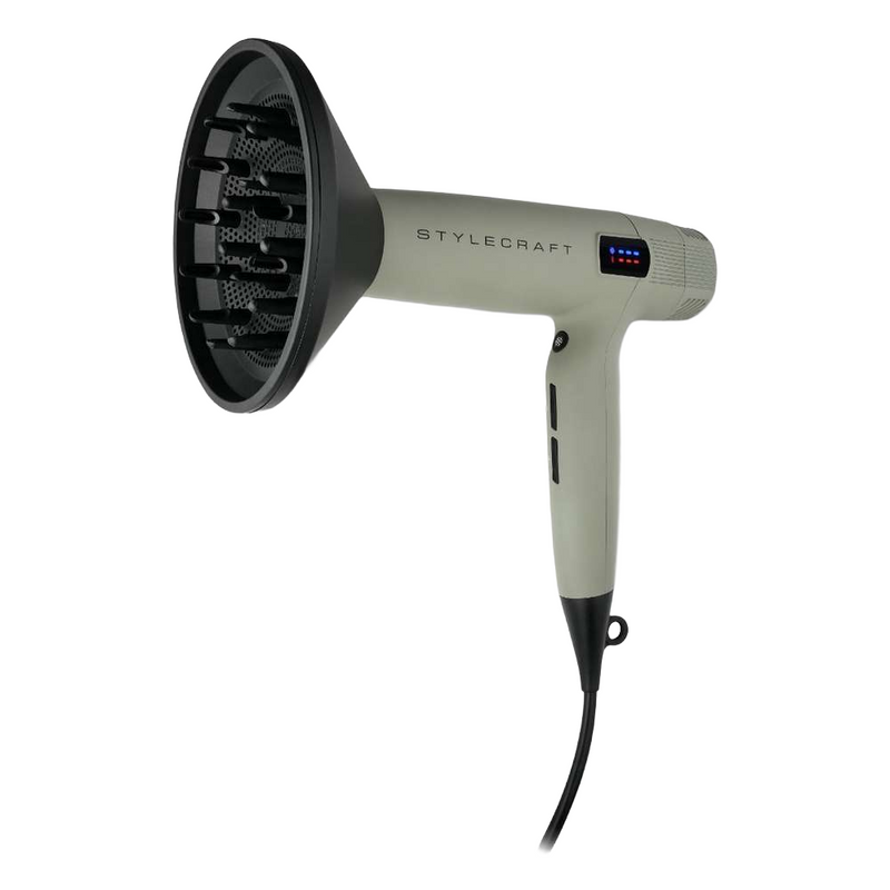 StyleCraft Sage Professional Hair Dryer w/ Digital Brushless Motor (SC107B)