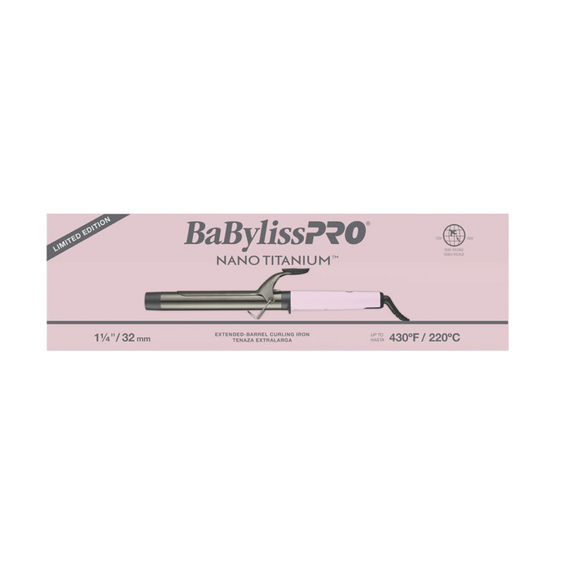 BaBylissPRO Limited Edition Pink Sugar Extended Barrel Curling Iron - 1.25" (BNTW125XLPK)
