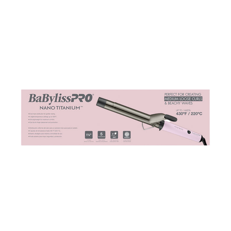 BaBylissPRO Limited Edition Pink Sugar Extended Barrel Curling Iron - 1.25" (BNTW125XLPK)