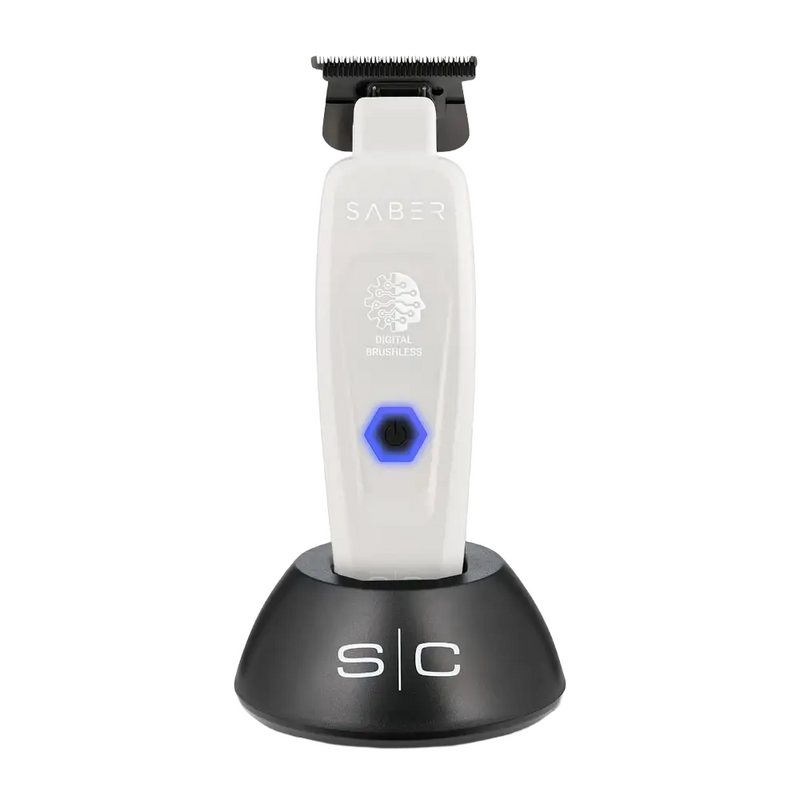 StyleCraft Limited Edition Saber II Cordless Digital Brushless Motor Trimmer - White (SC421W) [PRE-ORDER]