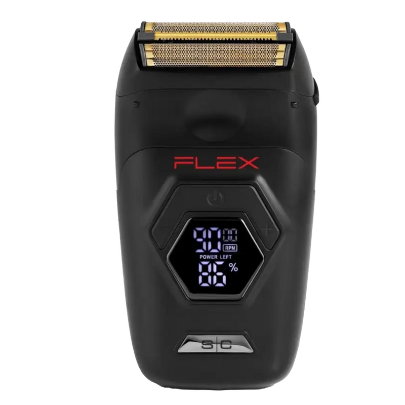 StyleCraft Flex Electric Foil Shaver w/ Super Torque Motor & Gold Titanium Foil Head (SC806B)