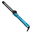 Automatic rotating barrel curling iron, teal handle with black barrel and cord