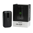 Electric foil shaver in matte black with retail box and green power indicator light