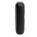 Electric foil shaver in matte black, side profile with compact rounded body