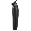 Black cordless hair trimmer side view with smooth grip and raised blade
