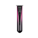 Wahl cordless color trimmer with black and magenta body, metal blade head