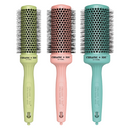 Ceramic + ion thermal barrel brush set with lime, pink, and teal brushes