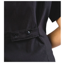 Black jacket waist with belt-like band and two-button detail