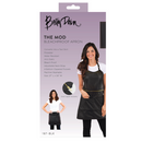 Betty Dain bleach-proof apron packaging for black apron with gold zipper