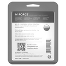 Back of M-Force GTX-Z blade package with feature text and QR code
