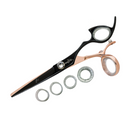 Shark Fin Shears Professional Swivel Shears - Rose Gold & Black