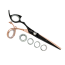 Shark Fin Shears Professional Swivel Shears - Rose Gold & Black