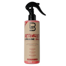 Detangling hair spray bottle with black trigger sprayer and beige pink label, 250 ml.