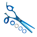 Shark Fin Shears Professional Texturizer w/ Swivel - Blue