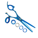 Shark Fin Shears Professional Texturizer w/ Swivel - Blue