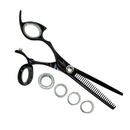 Shark Fin Shears Professional Texturizer w/ Swivel - Black