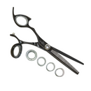 Shark Fin Shears Professional Texturizer w/ Swivel - Black