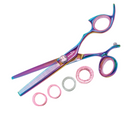 Shark Fin Shears Professional Texturizer w/ Swivel - Rainbow