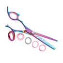 Shark Fin Shears Professional Texturizer w/ Swivel - Rainbow
