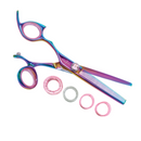Shark Fin Shears Professional Texturizer w/ Swivel - Rainbow