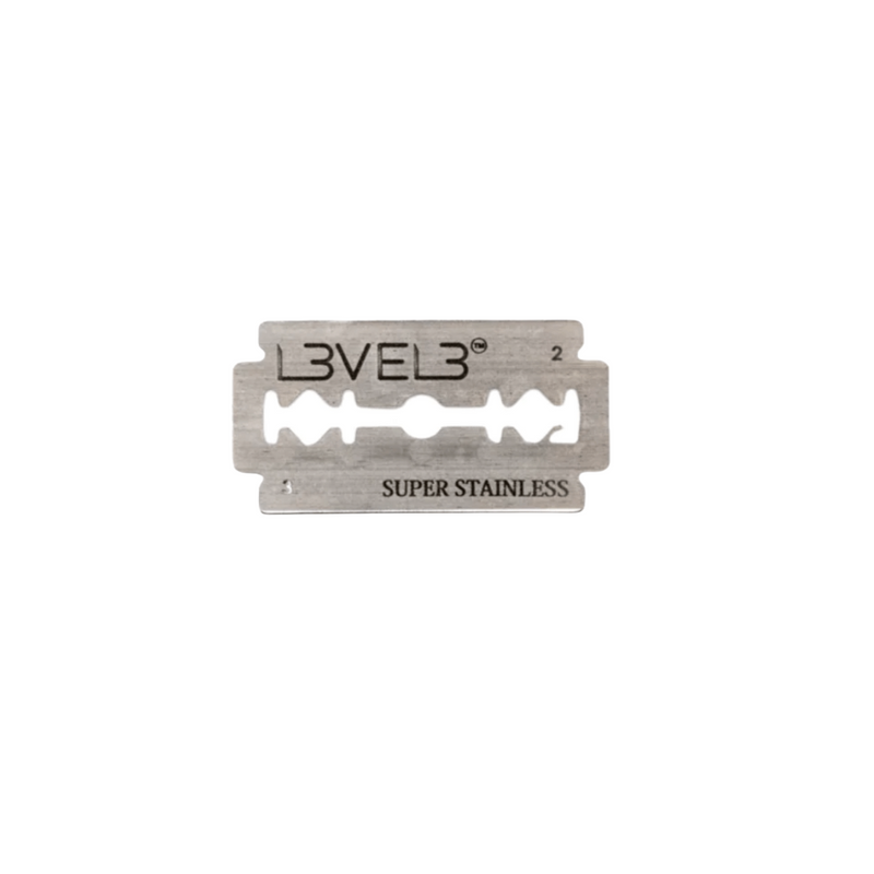 L3VEL3 Double Edge Chromium Ceramic Platinum Replacement Razor Blades - 100ct