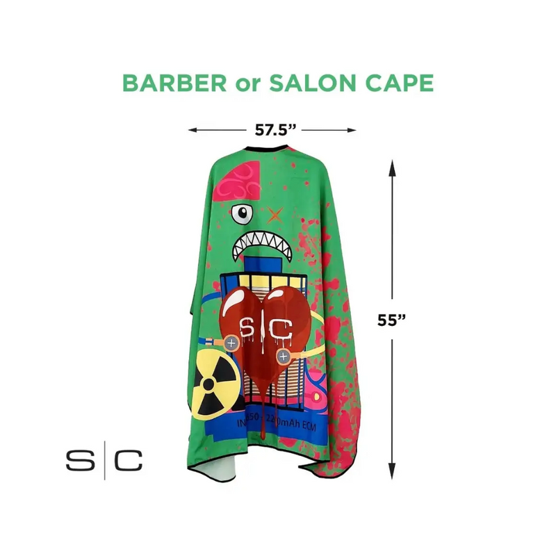 StyleCraft Radioactive Barber & Stylist Cape - Green (SC312G)