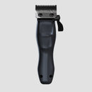 Wahl cordless clipper back view, black housing with two rear controls and guard