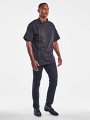 Betty Dain Classic Barber Jacket w/ Hidden Side Zipper Closure - Size M/L