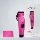 Cocco Hyper Veloce Pro Cordless Clipper w/ Digital Gap Ambassador Graphene Taper Blade + Charging Stand - Limited Edition Pink (CHVPC-PINK)