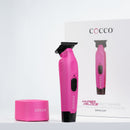 Cocco Hyper Veloce Pro Cordless Trimmer w/ Digital Gap Ambassador Graphene Blade + Charging Stand - Limited Edition Pink (CHVPT-PINK)