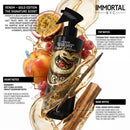 Aftershave spray bottle with black container, black sprayer, Gold Edition Venom label on splash.