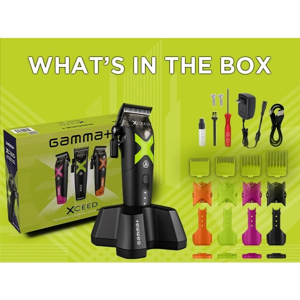 Gamma+ XCEED IN2 Vector Motor Cordless Clipper + Trimmer Value Set (GP418B/GP609B) [PRE-ORDER]