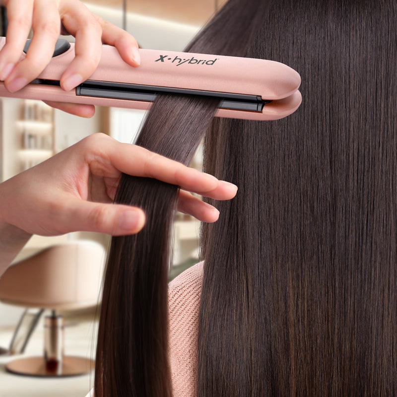 Gamma+ X-Hybrid 1" Titanium Flat Iron - Rose Gold