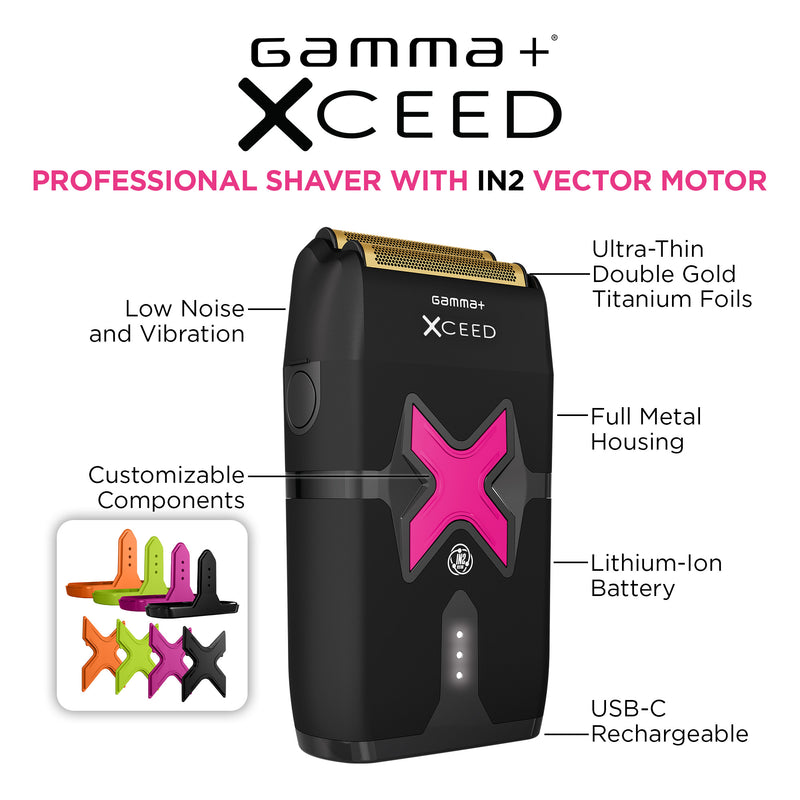 Gamma+ XCEED Professional IN2 Vector Motor Cordless Double Foil Shaver (GP803B) [PRE-ORDER]