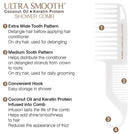 Cricket Ultra Smooth Coconut & Keratin Infused Shower Comb