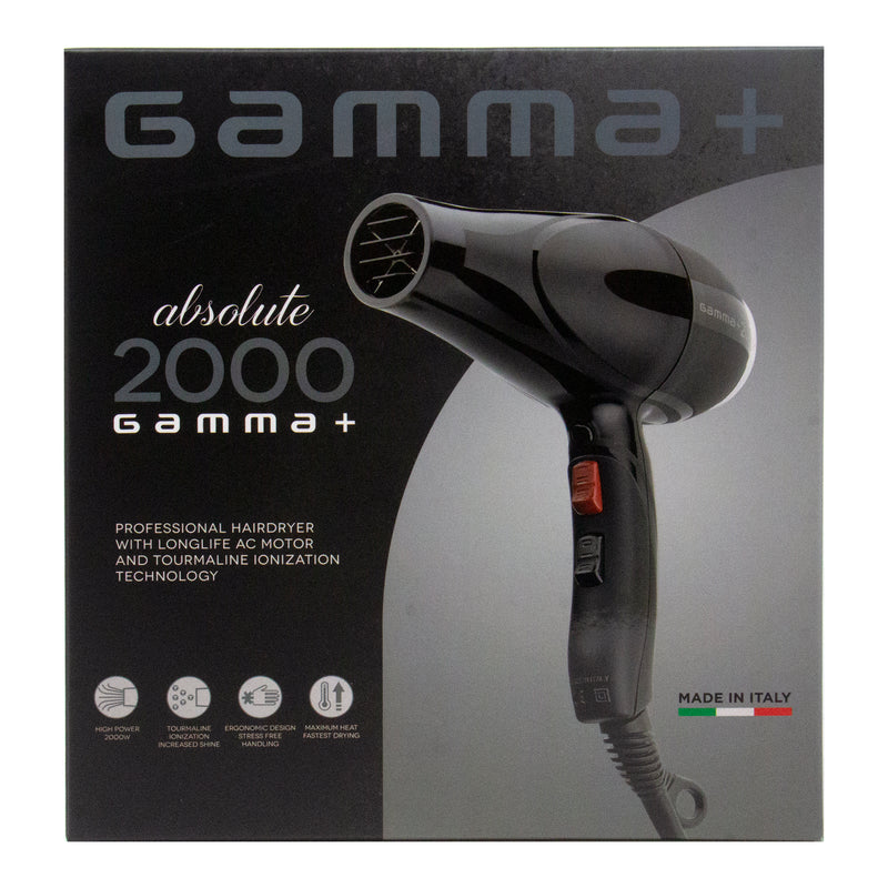 Gamma+ Absolute 2000 Black Hair Dryer