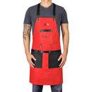 StyleCraft Professional Heavy Weight Waterproof Red/Black Barber/Salon Hair Cutting Apron (SC315R)